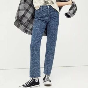 MOTHER Blue Patterned Women Jeans